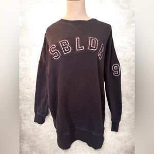 [Sweaty Betty] Spell Out Black Athletic Sweatshirt Sz S